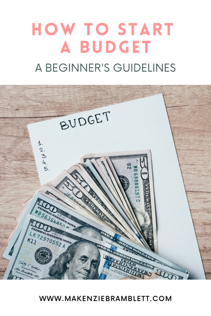 how to start a budget