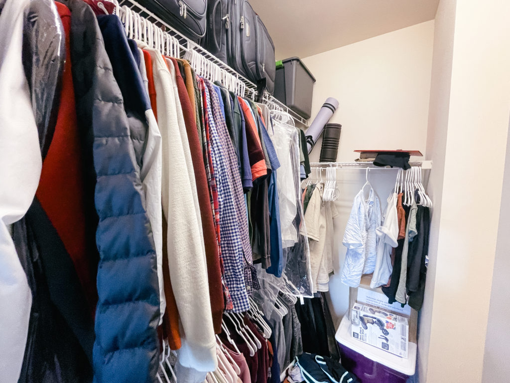 cluttered closet